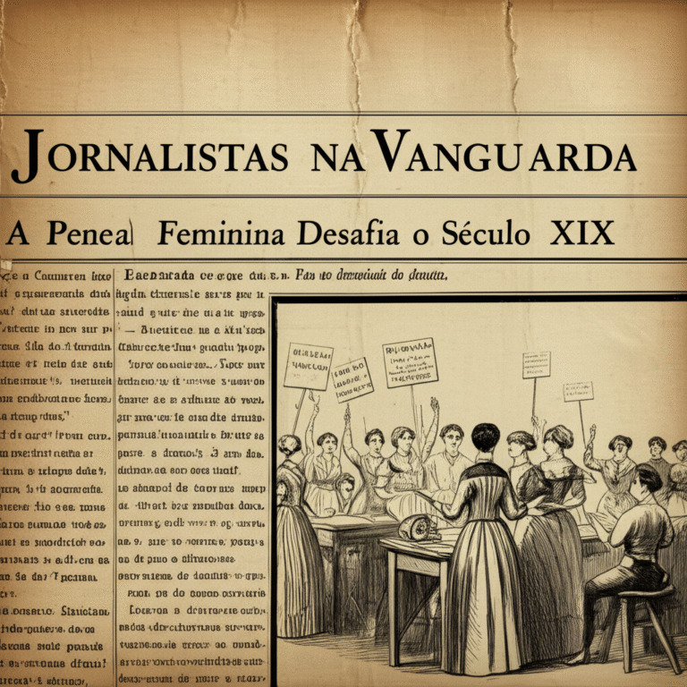 Jornal Feminista do Século XIX Jornal antigo com manchete sobre direitos das mulheres.