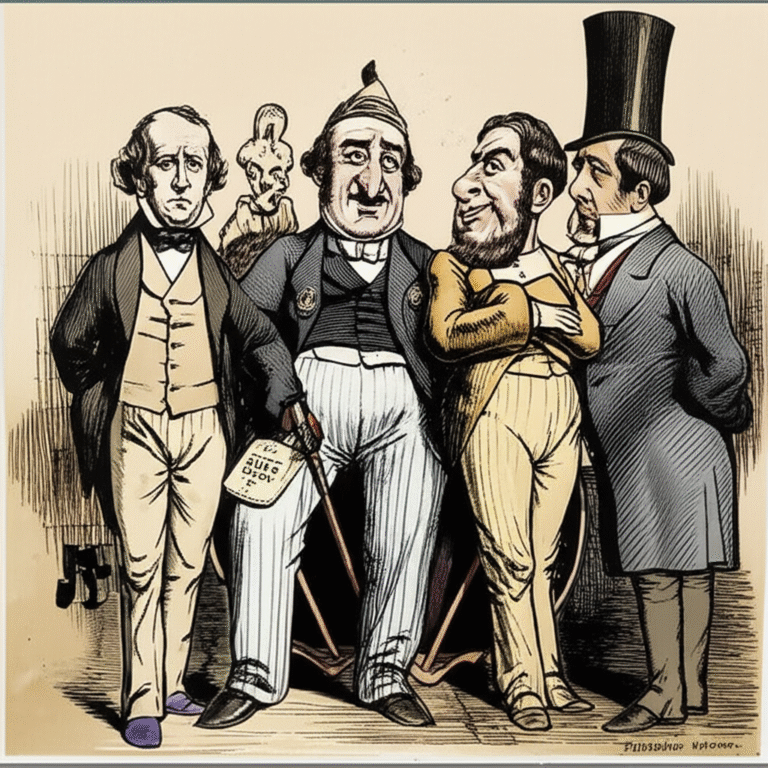 Daumier e a Crítica Social em Caricaturas Caricatura de Honoré Daumier criticando a burguesia